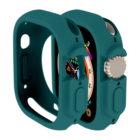 For Apple Watch Ultra 3 / 2 / 1 49mm Candy TPU Protective Case(Dark Green) by buy2fix