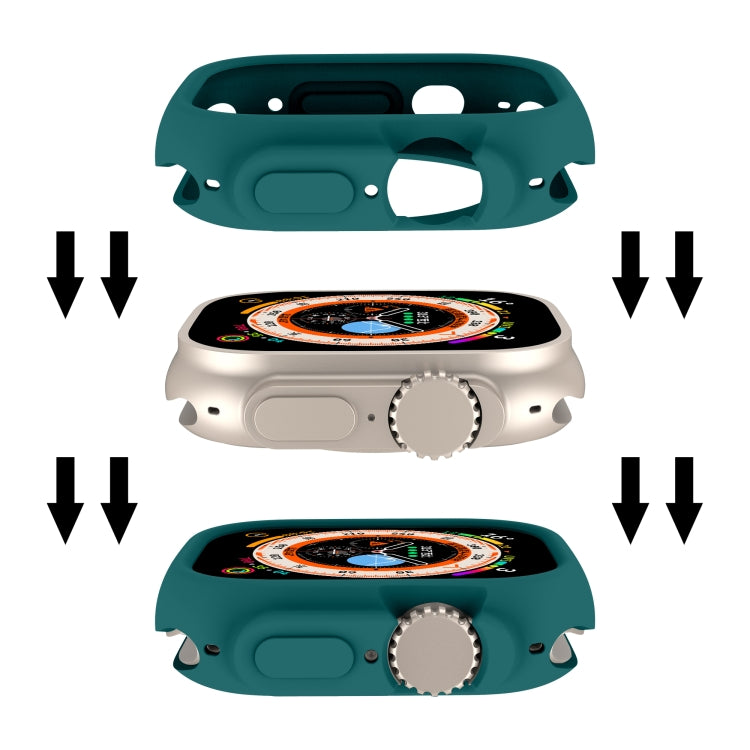 For Apple Watch Ultra 3 / 2 / 1 49mm Candy TPU Protective Case(Dark Green) by buy2fix