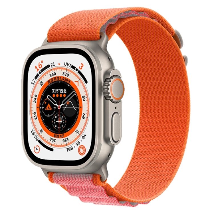 For Apple Watch Ultra 49mm Nylon Watch Band (Orange+Pink) by buy2fix