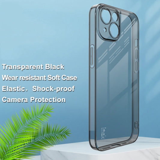 For iPhone 14 Plus imak UX-5 Series Shockproof TPU Protective Phone Case(Transparent Black) by imak