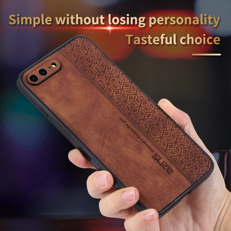 For iPhone 8 Plus / 7 Plus AZNS 3D Embossed Skin Feel Phone Case(Black) - More iPhone Cases by AZNS | Online Shopping UK | buy2fix