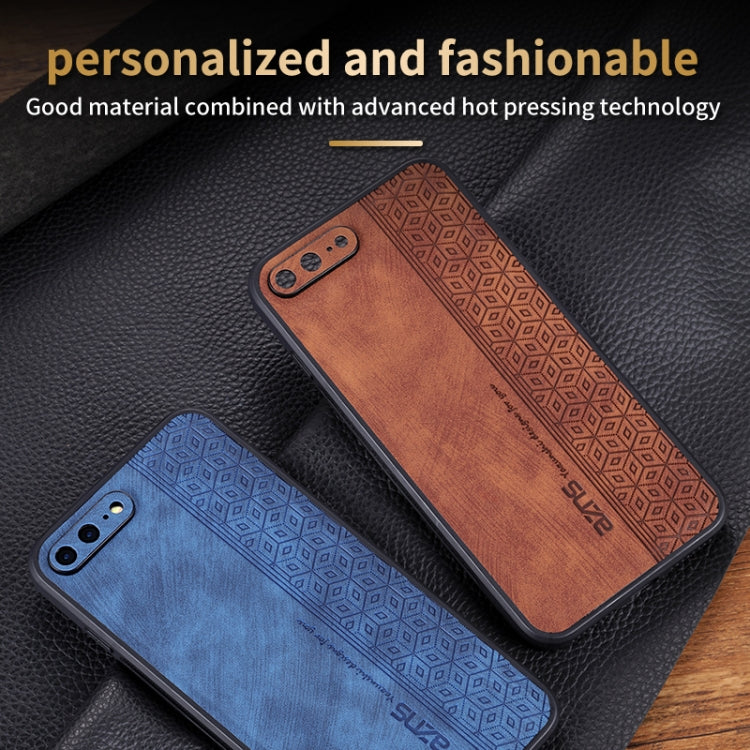 For iPhone 8 Plus / 7 Plus AZNS 3D Embossed Skin Feel Phone Case(Black) - More iPhone Cases by AZNS | Online Shopping UK | buy2fix