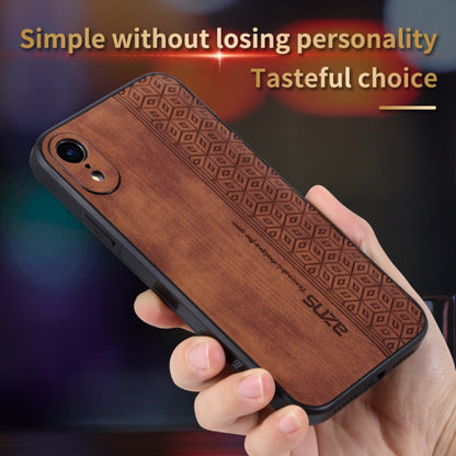 For iPhone XR AZNS 3D Embossed Skin Feel Phone Case(Black) - More iPhone Cases by AZNS | Online Shopping UK | buy2fix