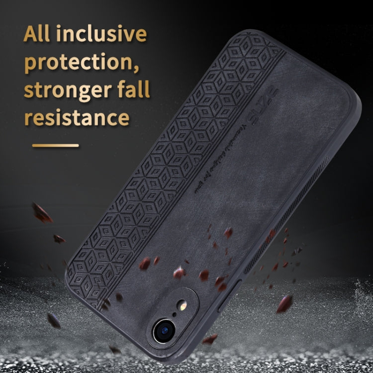 For iPhone XR AZNS 3D Embossed Skin Feel Phone Case(Black) - More iPhone Cases by AZNS | Online Shopping UK | buy2fix