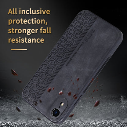 For iPhone XR AZNS 3D Embossed Skin Feel Phone Case(Black) - More iPhone Cases by AZNS | Online Shopping UK | buy2fix