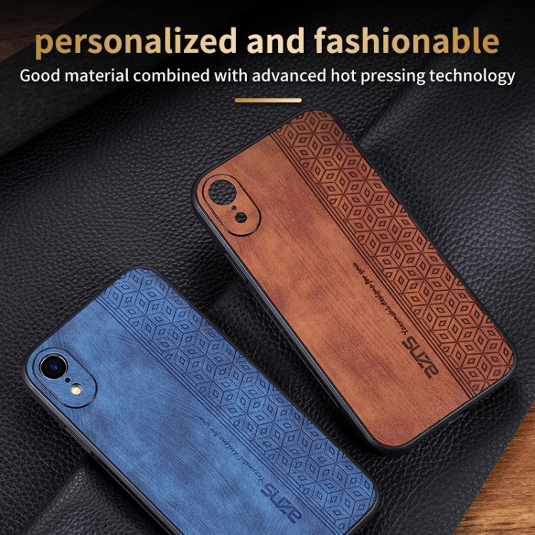 For iPhone XR AZNS 3D Embossed Skin Feel Phone Case(Black) - More iPhone Cases by AZNS | Online Shopping UK | buy2fix