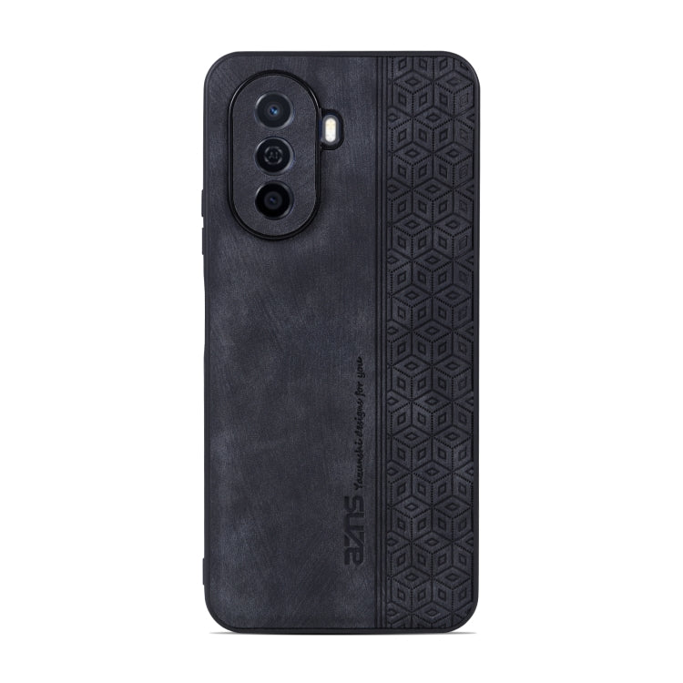 For Huawei Enjoy 50 / nova Y70 AZNS 3D Embossed Skin Feel Phone Case(Black) - Huawei Cases by AZNS | Online Shopping UK | buy2fix