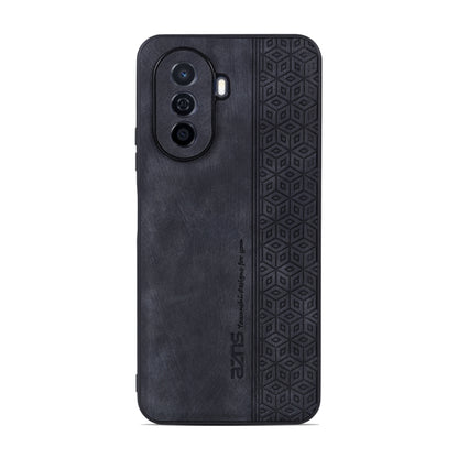 For Huawei Enjoy 50 / nova Y70 AZNS 3D Embossed Skin Feel Phone Case(Black) - Huawei Cases by AZNS | Online Shopping UK | buy2fix