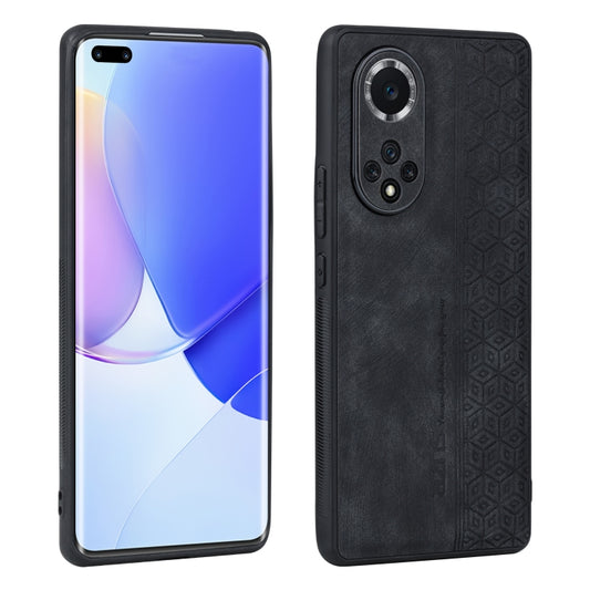 For Honor 50 Pro / Huawei nova 9 Pro AZNS 3D Embossed Skin Feel Phone Case(Black) - Huawei Cases by AZNS | Online Shopping UK | buy2fix