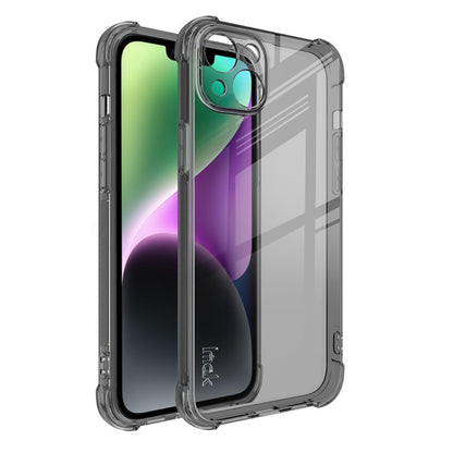 For iPhone 14 imak Shockproof Airbag TPU Phone Case(Transparent Black) - iPhone 14 Cases by imak | Online Shopping UK | buy2fix