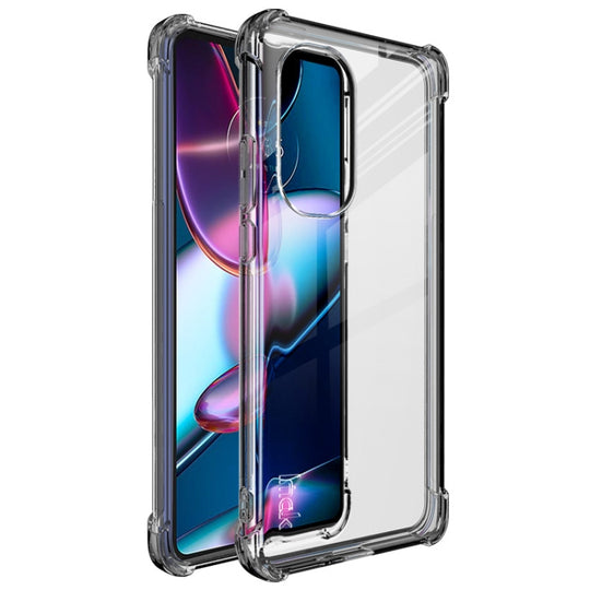 For Motorola Edge 2022 5G imak Shockproof Airbag TPU Phone Case(Transparent Black)