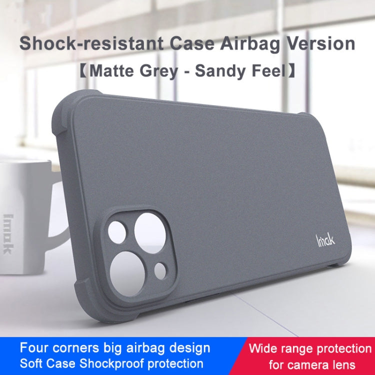 For iPhone 14 imak Shockproof Airbag TPU Phone Case(Matte Grey) - iPhone 14 Cases by imak | Online Shopping UK | buy2fix