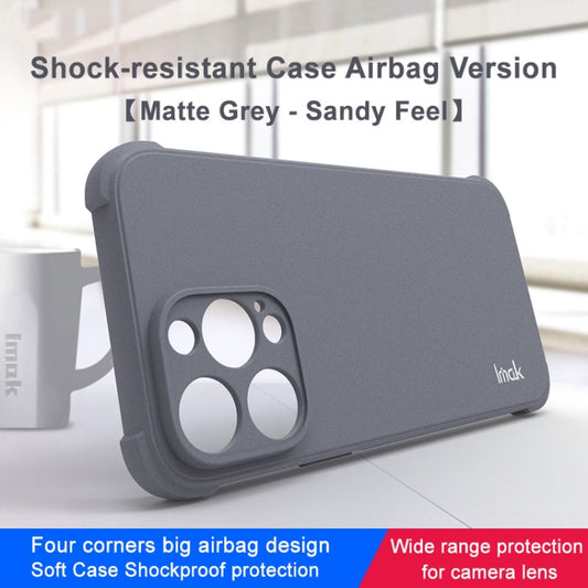 For iPhone 14 Pro Max imak Shockproof Airbag TPU Phone Case(Matte Grey) by imak