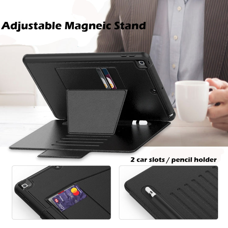 For iPad 10.2 Multifunctional Tablet PC Protective Leather Case with Bracket & Card Slots & Pen Slot & Wake-up / Sleep Function(Black) - iPad 10.2 Cases by buy2fix | Online Shopping UK | buy2fix