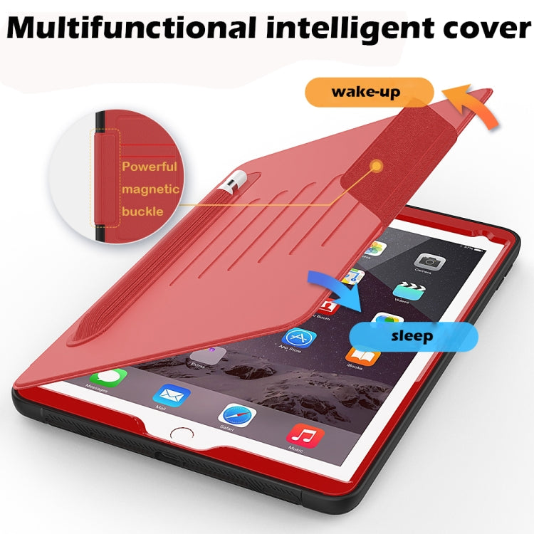For iPad 9.7 Multifunctional Tablet PC Protective Leather Case with Bracket & Card Slots & Pen Slot & Wake-up / Sleep Function(Red) - iPad 10.2 Cases by buy2fix | Online Shopping UK | buy2fix