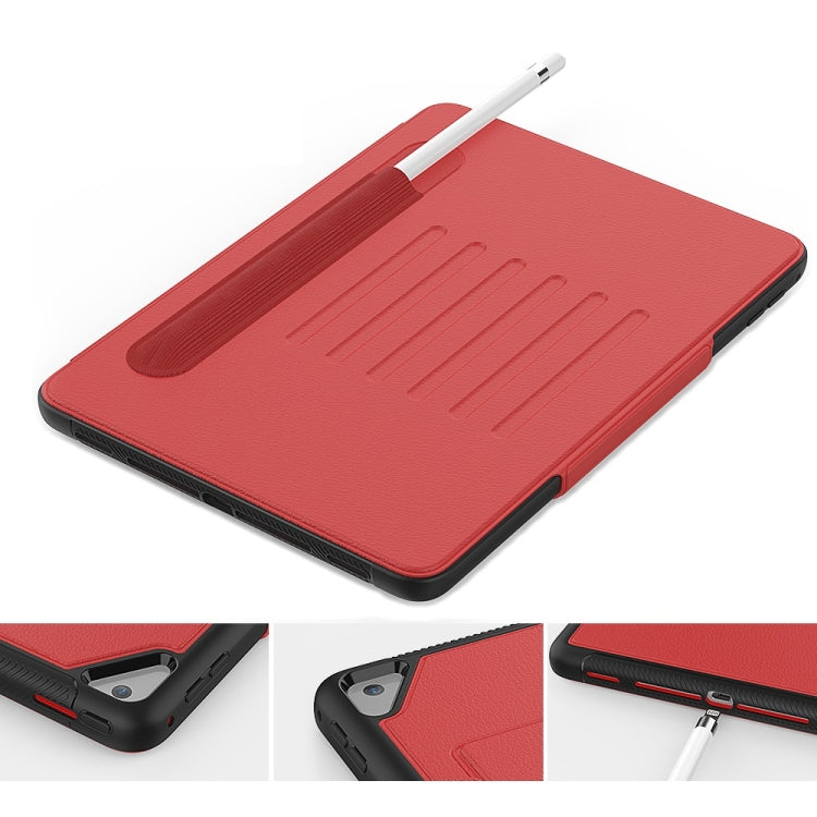 For iPad 9.7 Multifunctional Tablet PC Protective Leather Case with Bracket & Card Slots & Pen Slot & Wake-up / Sleep Function(Red) - iPad 10.2 Cases by buy2fix | Online Shopping UK | buy2fix