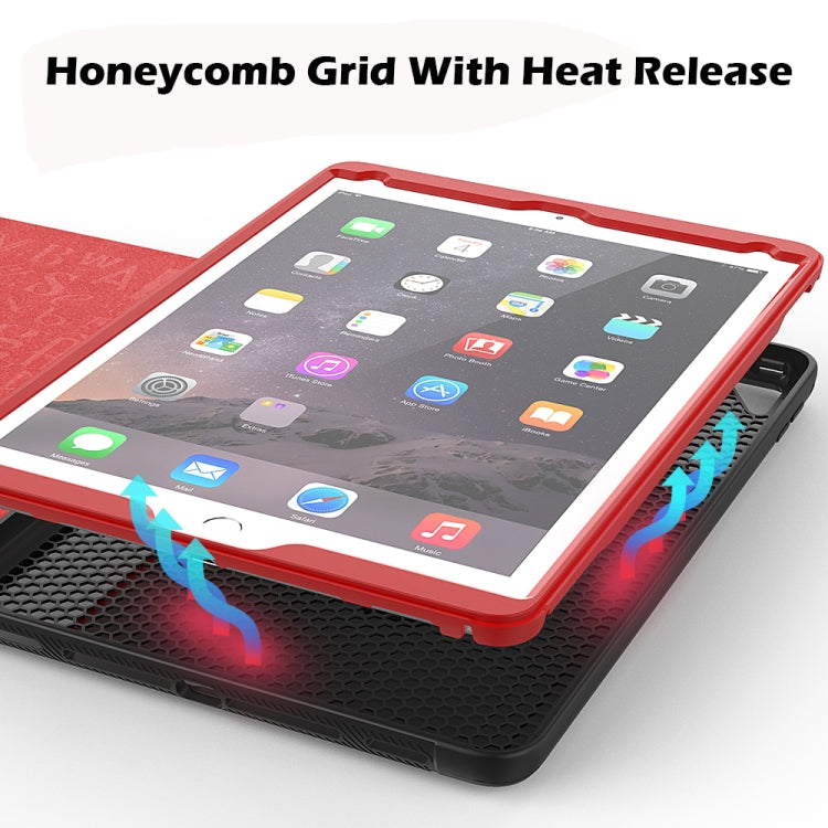 For iPad 9.7 Multifunctional Tablet PC Protective Leather Case with Bracket & Card Slots & Pen Slot & Wake-up / Sleep Function(Red) - iPad 10.2 Cases by buy2fix | Online Shopping UK | buy2fix