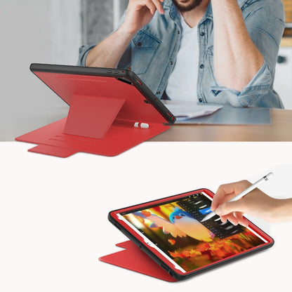 For iPad 9.7 Multifunctional Tablet PC Protective Leather Case with Bracket & Card Slots & Pen Slot & Wake-up / Sleep Function(Red) - iPad 10.2 Cases by buy2fix | Online Shopping UK | buy2fix