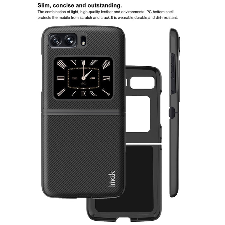 For Motorola Moto Razr 2022 IMAK Ruiyi Series Carbon Fiber PU + PC Phone Case - Motorola Cases by imak | Online Shopping UK | buy2fix