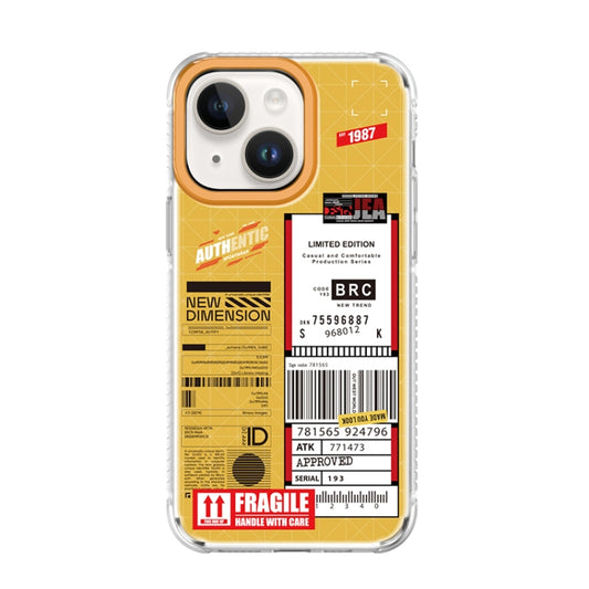 For iPhone 14 Mutural Dual-side Laminating Printed TPU Phone Case(Yellow) - iPhone 14 Cases by Mutural | Online Shopping UK | buy2fix