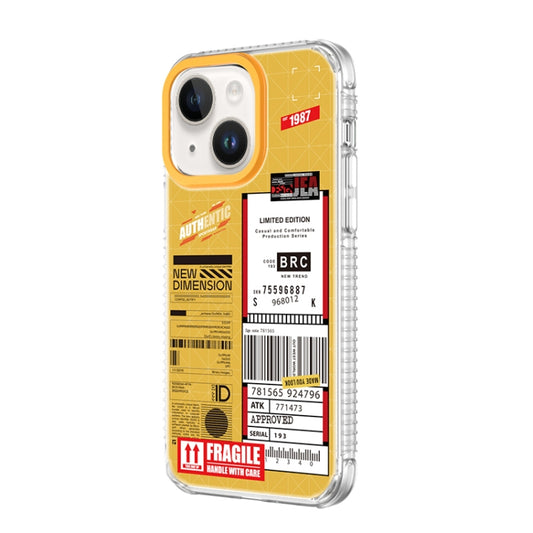 For iPhone 14 Mutural Dual-side Laminating Printed TPU Phone Case(Yellow) - iPhone 14 Cases by Mutural | Online Shopping UK | buy2fix