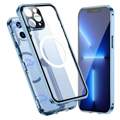 For iPhone 13 Pro Max 360 Full Body Magnetic Frosted Magsafe Phone Case(Sierra Blue) - iPhone 13 Pro Max Cases by buy2fix | Online Shopping UK | buy2fix