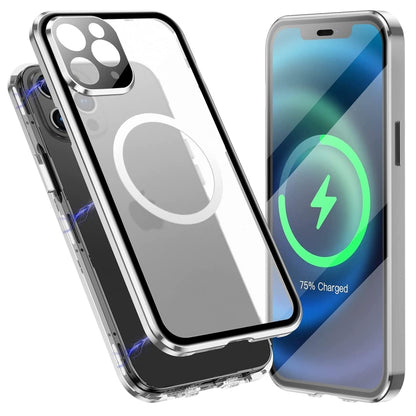 For iPhone 11 Pro 360 Full Body Magnetic Frosted Magsafe Phone Case(Silver) - iPhone 11 Pro Cases by buy2fix | Online Shopping UK | buy2fix