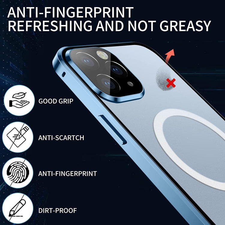 For iPhone 11 Pro Max 360 Full Body Magnetic Frosted Magsafe Phone Case(Gold) - iPhone 11 Pro Max Cases by buy2fix | Online Shopping UK | buy2fix