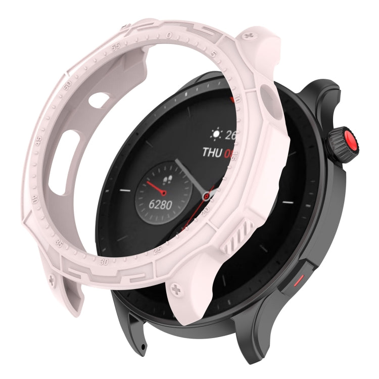 For Amazfit GTR 4 / GTR 4 Pro Armor Hollow TPU Watch Case(Light Pink) by buy2fix