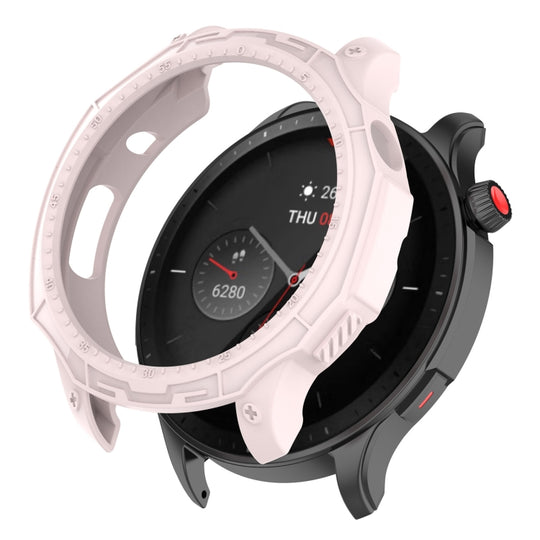 For Amazfit GTR 4 / GTR 4 Pro Armor Hollow TPU Watch Case(Light Pink)