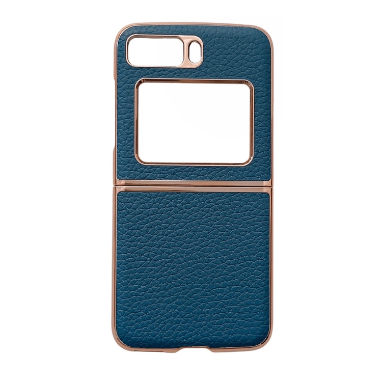 For Motorola Moto Razr 2022 Star Series Nano Electroplating PU Phone Case(Blue) by buy2fix