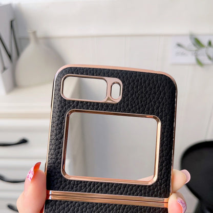 For Motorola Moto Razr 2022 Star Series Nano Electroplating PU Phone Case(Forest Green) by buy2fix