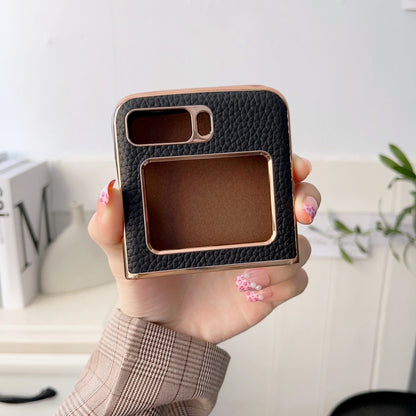 For Motorola Moto Razr 2022 Star Series Nano Electroplating PU Phone Case(Forest Green) by buy2fix