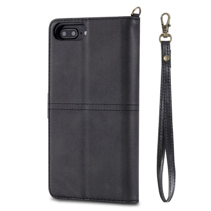 For iPhone 6 Plus / 7 Plus / 8 Plus Multifunctional Detachable Magnetic Horizontal Flip Leather Case with Card Slots & Holder & Wallet & Photo Frame(Black) - More iPhone Cases by buy2fix | Online Shopping UK | buy2fix