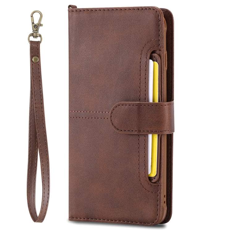 For iPhone 6 Plus / 7 Plus / 8 Plus Multifunctional Detachable Magnetic Horizontal Flip Leather Case with Card Slots & Holder & Wallet & Photo Frame(Coffee) - More iPhone Cases by buy2fix | Online Shopping UK | buy2fix