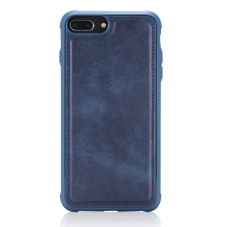 For iPhone 6 Plus / 7 Plus / 8 Plus Multifunctional Detachable Magnetic Horizontal Flip Leather Case with Card Slots & Holder & Wallet & Photo Frame(Blue) - More iPhone Cases by buy2fix | Online Shopping UK | buy2fix