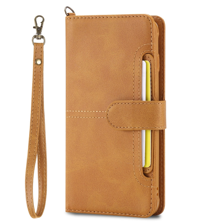 For iPhone 6 Plus / 7 Plus / 8 Plus Multifunctional Detachable Magnetic Horizontal Flip Leather Case with Card Slots & Holder & Wallet & Photo Frame(Brown) - More iPhone Cases by buy2fix | Online Shopping UK | buy2fix