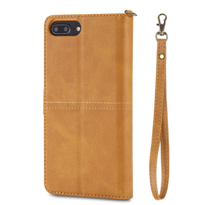 For iPhone 6 Plus / 7 Plus / 8 Plus Multifunctional Detachable Magnetic Horizontal Flip Leather Case with Card Slots & Holder & Wallet & Photo Frame(Brown) - More iPhone Cases by buy2fix | Online Shopping UK | buy2fix
