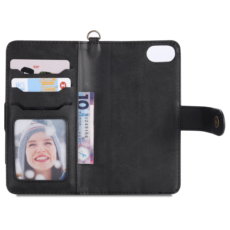 For iPhone 6 / 7 / 8 Multifunctional Detachable Magnetic Horizontal Flip Leather Case with Card Slots & Holder & Wallet & Photo Frame(Black) - More iPhone Cases by buy2fix | Online Shopping UK | buy2fix
