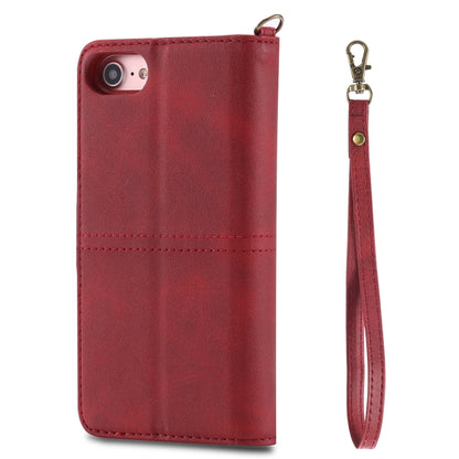For iPhone 6 / 7 / 8 Multifunctional Detachable Magnetic Horizontal Flip Leather Case with Card Slots & Holder & Wallet & Photo Frame(Red) - More iPhone Cases by buy2fix | Online Shopping UK | buy2fix