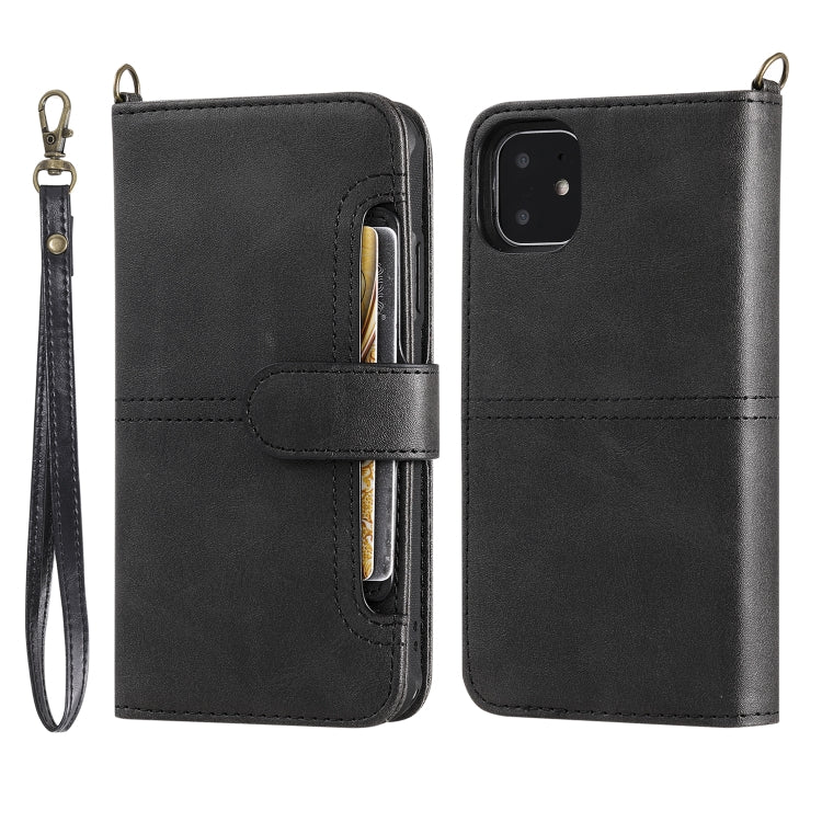 For iPhone 11 Multifunctional Detachable Magnetic Horizontal Flip Leather Case with Card Slots & Holder & Wallet & Photo Frame(Black) - iPhone 11 Cases by buy2fix | Online Shopping UK | buy2fix