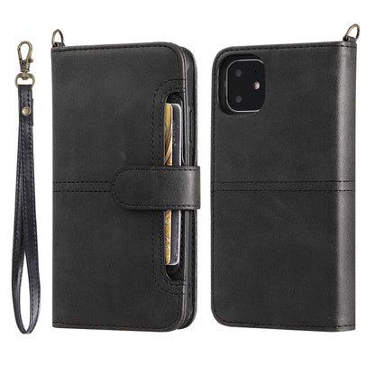 For iPhone 11 Multifunctional Detachable Magnetic Horizontal Flip Leather Case with Card Slots & Holder & Wallet & Photo Frame(Black) - iPhone 11 Cases by buy2fix | Online Shopping UK | buy2fix