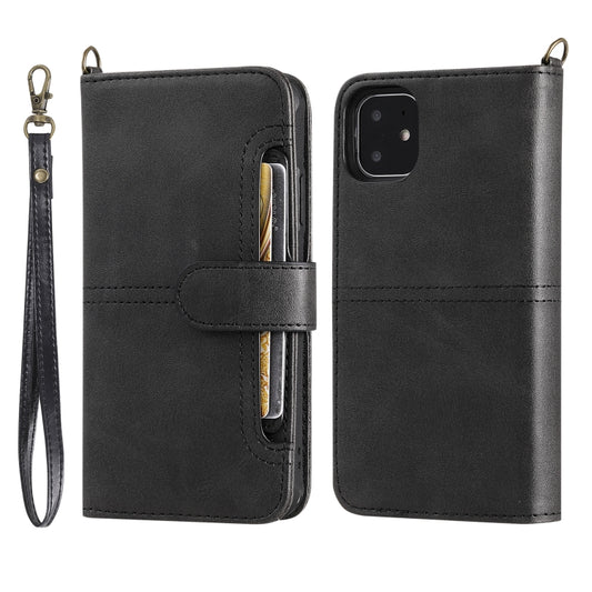 For iPhone 11 Multifunctional Detachable Magnetic Horizontal Flip Leather Case with Card Slots & Holder & Wallet & Photo Frame(Black) - iPhone 11 Cases by buy2fix | Online Shopping UK | buy2fix