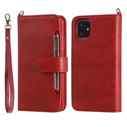 For iPhone 11 Multifunctional Detachable Magnetic Horizontal Flip Leather Case with Card Slots & Holder & Wallet & Photo Frame(Red) - iPhone 11 Cases by buy2fix | Online Shopping UK | buy2fix