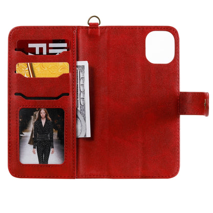 For iPhone 11 Multifunctional Detachable Magnetic Horizontal Flip Leather Case with Card Slots & Holder & Wallet & Photo Frame(Red) - iPhone 11 Cases by buy2fix | Online Shopping UK | buy2fix