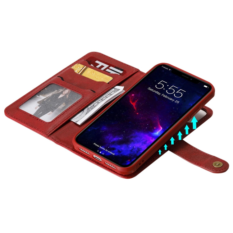 For iPhone 11 Multifunctional Detachable Magnetic Horizontal Flip Leather Case with Card Slots & Holder & Wallet & Photo Frame(Red) - iPhone 11 Cases by buy2fix | Online Shopping UK | buy2fix