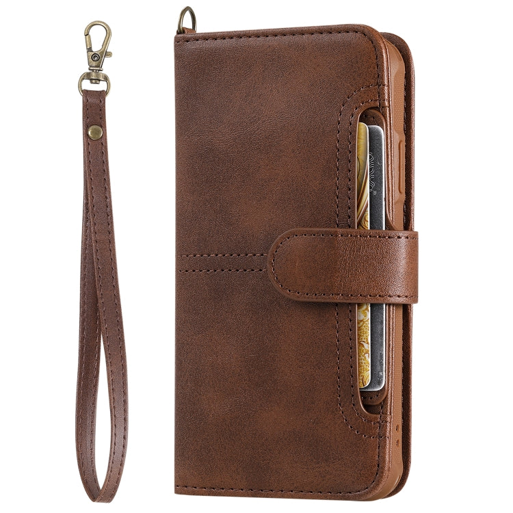 For iPhone 11 Multifunctional Detachable Magnetic Horizontal Flip Leather Case with Card Slots & Holder & Wallet & Photo Frame(Coffee) - iPhone 11 Cases by buy2fix | Online Shopping UK | buy2fix