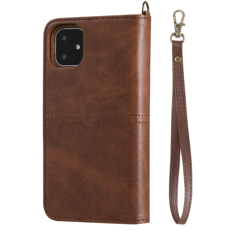 For iPhone 11 Multifunctional Detachable Magnetic Horizontal Flip Leather Case with Card Slots & Holder & Wallet & Photo Frame(Coffee) - iPhone 11 Cases by buy2fix | Online Shopping UK | buy2fix