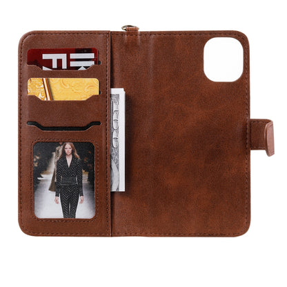 For iPhone 11 Multifunctional Detachable Magnetic Horizontal Flip Leather Case with Card Slots & Holder & Wallet & Photo Frame(Coffee) - iPhone 11 Cases by buy2fix | Online Shopping UK | buy2fix