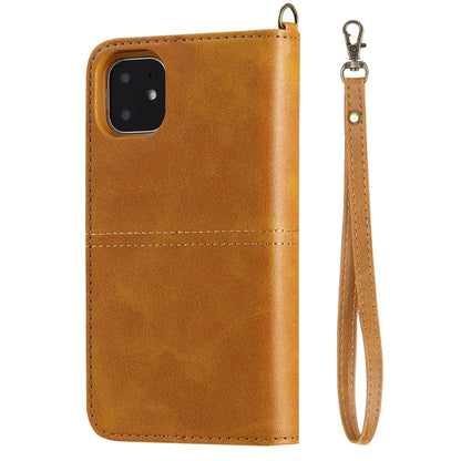 For iPhone 11 Multifunctional Detachable Magnetic Horizontal Flip Leather Case with Card Slots & Holder & Wallet & Photo Frame(Brown) - iPhone 11 Cases by buy2fix | Online Shopping UK | buy2fix
